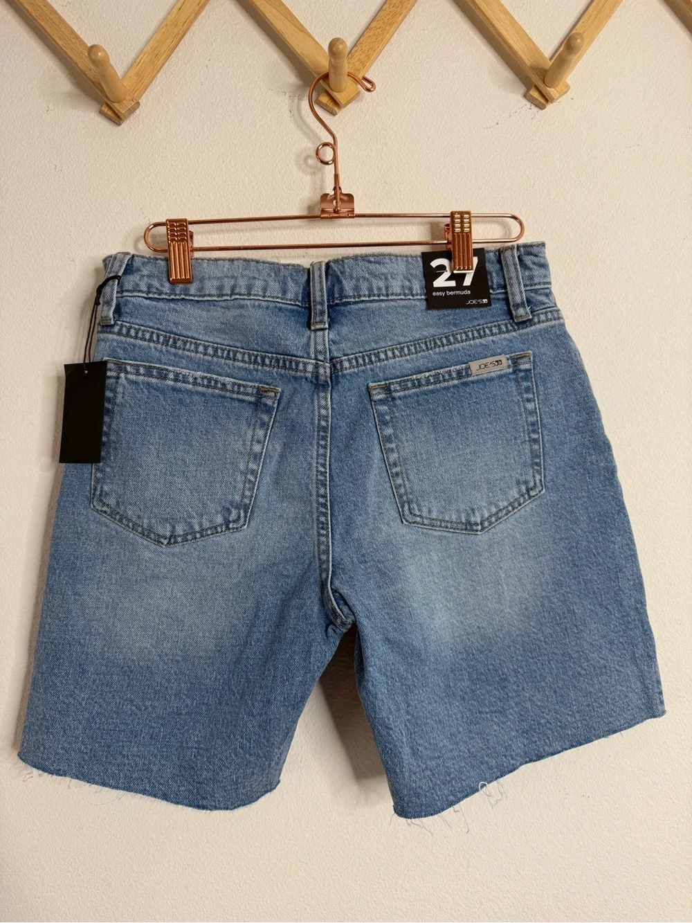 NWT Joe’s Jeans Easy Bermuda Shorts Ripley Blue Denim Mid Rise Jorts Size 27